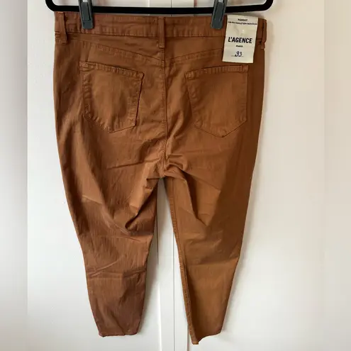 L'Agence L’AGENCE Women’s NWT Margot High Rise Skinny Brown Denim Pants Size 33