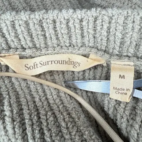 Soft Surroundings  Women's Ribbed Chenille Tunic Long Sweater Beige Tan Size M