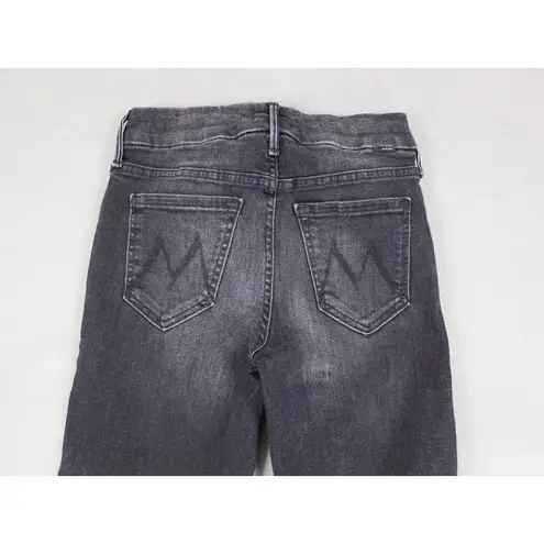 Mother Jeans Womens 24 Gray The Looker Ankle Fray Night Hawk Casual Made USA Black