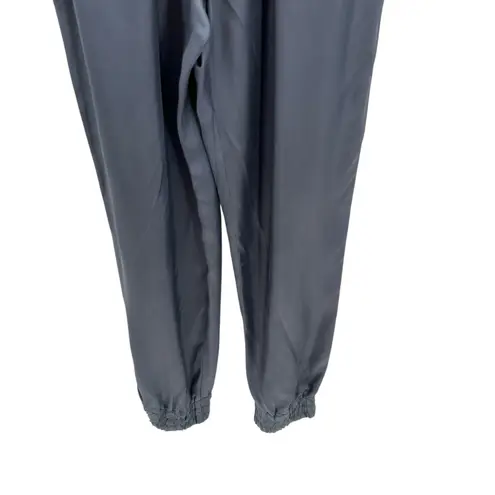 Cinq a Sept Finnley Jumpsuit‎ Cupro Satin Shadow Gray Blue Size Medium - Image 7