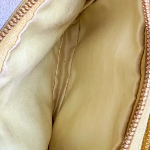 Miu Miu Yellow Leather Double Zip Crossbody / Shoulder Bag