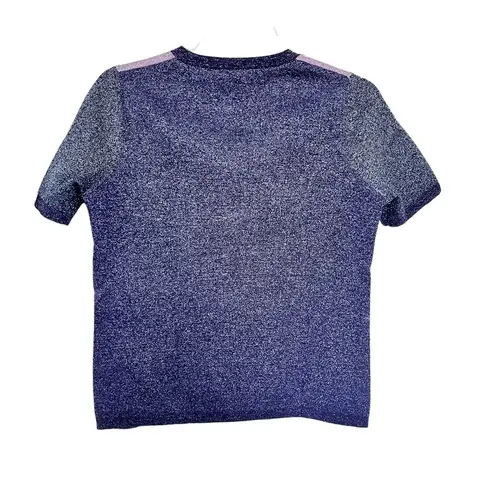 Hugo Boss Colorblock Top Sweater Pink Purple Black Metallic Wool Blend Large