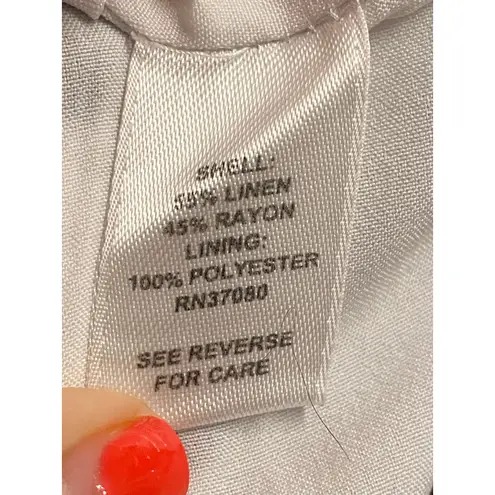 Cato Woman Black White Floral Linen Blend Skirt 18/20W Career Dressy Size XL