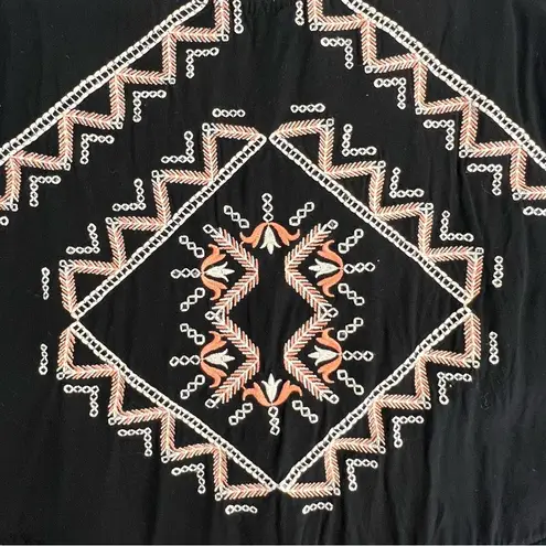 Haute society Womens Western Boho Tank Top Size XS Fringe Embroidered Tribal