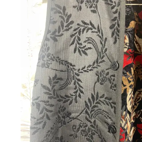 Vtg Reversible Vest Multicolor Button Front Tapestry Style Casual Outerwear Fall Size L