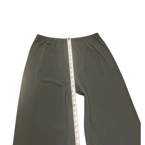 Bob Mackie Pants Womens Large P Gray Wearable Art Pull On Wide Leg Stretch NWT