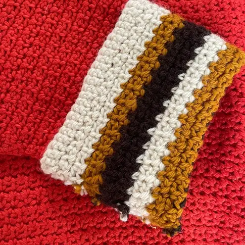 Vintage 70s Handmade Sweater Orange Brown S