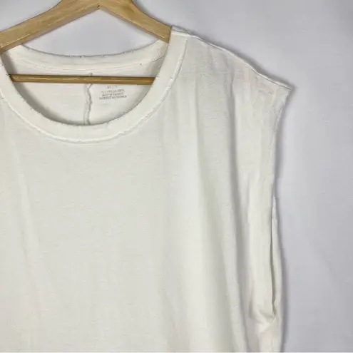 Aerie  White Crewneck Sleeveless Muscle Shirt XS