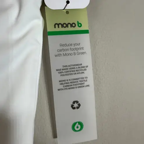 Mono B Tube Top Women's Large White Padded Strapless Lined Activewear Active NWT