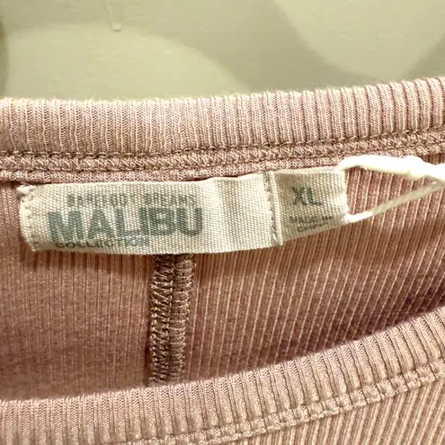 Barefoot Dreams XL Willow Ultra Soft Rib Lounge Set Top Pants Dusty Rose