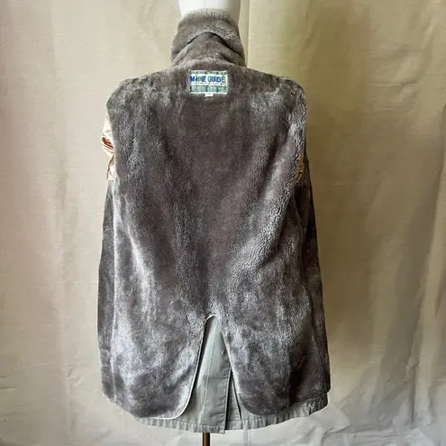 Vintage Maine Guide by Congress Gray Coat with Faux Fur Lining Sz 40 Made in USA Tan Size L