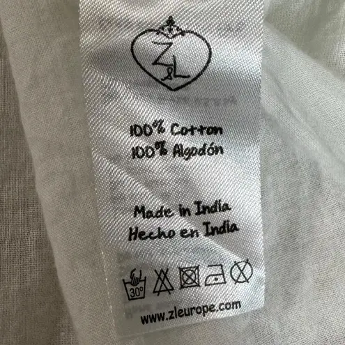 Anthropologie Z & L Europe Floral Pom Pom Kimono Tunic Coverup Bohemian OS White Size undefined