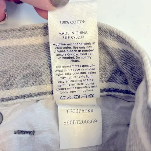 PacSun  Gray Double Stripe Straight Leg Jeans High Waist Crop Ankle 29