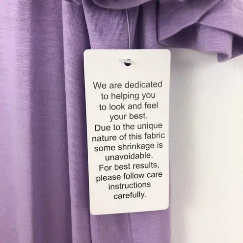 Roaman’s New Cold Shoulder Flutter Sleeve High-Low Hem Tunic Top Purple Size 12W