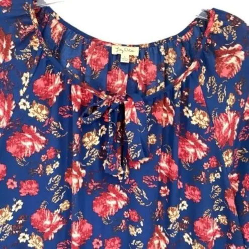 Lily White Floral Peasant Boho Tunic Dress