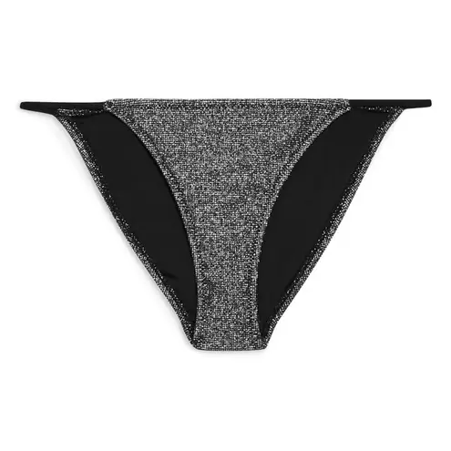 Topshop  | Gray Metallic Tanga Bikini Bottom