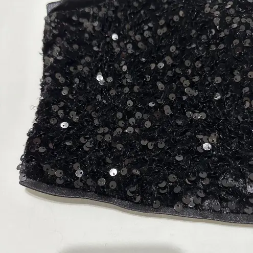 Allegra K Women’s Sequined Velvet Cami Crop Top Sz XS Extra Small Club /Party