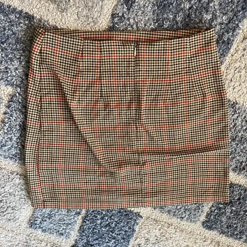 Sky And Sparrow Preppy Professional  Plaid Mini Office Skirt Women's Size M