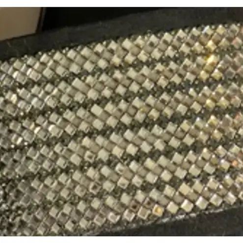 Rhinestone Slide Sandals Black Sparkle Open Toe Slip