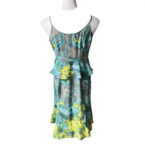 Tracy Reese NWT,  Plenty Frock Evie Jade Garden Silk Dress Green Fairy Artsy Y2K