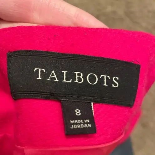 Talbots Hot Pink Barbie Core Wool Pencil Skirt