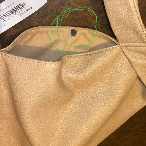 The Drop Women's Avalon Small Tote Bag in Taupe Faux Pebble Leather