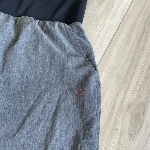 Calia Grey High Waist Elastic Waist Wide Leg Baggy Dance Pants Size Large Black