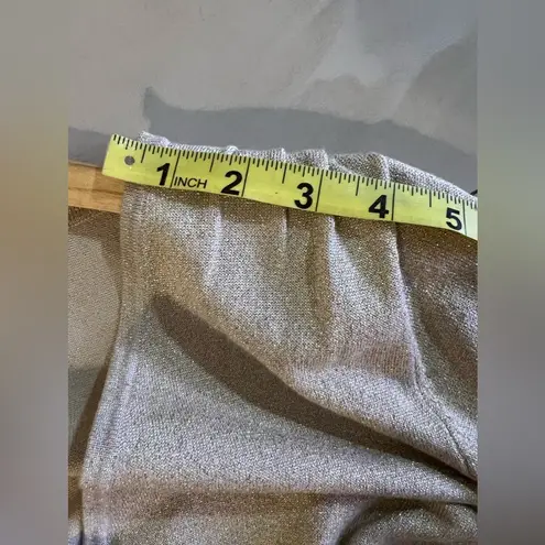 EVELYN Free People Silk Viscoses Lurex Nylon Golden Bright Long Sleeve Size L Gold Size L