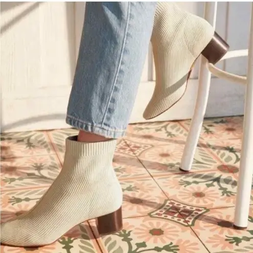 JOIE X REVOLVE‎ Women's Neely Ivory Luxury Boot With Stacked Heel Sz 7.5 | NWOT thumbnail 1