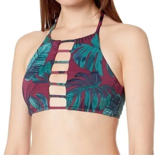 The Bikini Lab Strappy High Neck Top NWT size XS Blush Cut Out Swimsuit