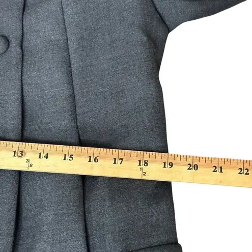 Vtg Joseph R. Harris Wool Coat Gray Sz S Genuine Fur Collar ILGWU Made Luxury