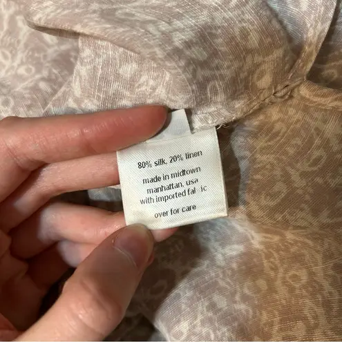 Rachel Comey Silk Linen Babydoll Spaghetti Strap Printed Tank Top Size 6