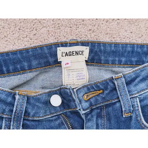 L'Agence Solana Bell Bottom Flare Jean 26 Side Stripe Western Luxury Cowgirl