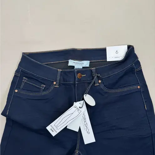 Workshop Republic Clothing WORKSHOP Republic Womens Size 6 Darkwash Skinny Jeans Ankle Stretch Modern