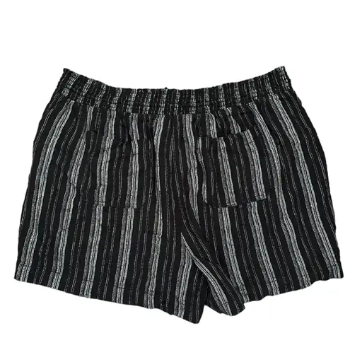 Briggs New York Briggs Linen Black White Shorts NWOT Size XXL