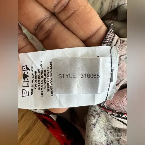 Thyme Floral Print Short Sleeve MIDI Dress Office Siren Corporate Core NWT Red Size undefined