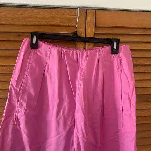 Maeve By Anthropologie Pull-On Curved Poplin Pink Trousers Sz XS