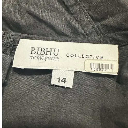 Bibhu Mohapatra Collective Cutout Fringe Dress Women's Plus 14 Black RTR