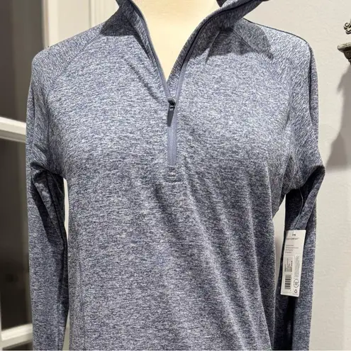 Jockey Eco Comfort Sueded Jersey 1/2 Zip Tech Top Blue