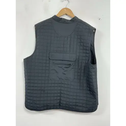 Womans Crossroads Woman Quilted Vest 1x black Full Zip Mock Neck