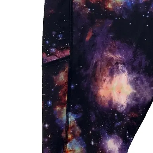 Avia Capri Leggings Large Galaxy Print Gym Workout Activewear Yoga Performance