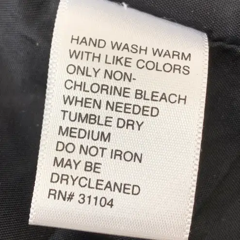 Madison Jacket Coat Black Faux Fur Tipped Fox Open Front Swing Coat Small