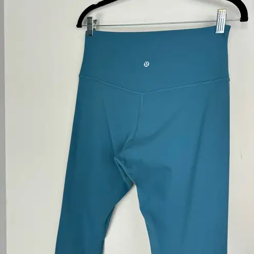 Lululemon  Align High Rise Crop Leggings Sz 10 Blue Green Nulu