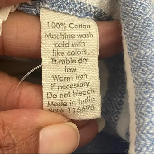 Japna  | Blue Striped Button Down Mini Dress Sz S