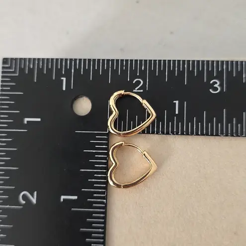 Gold Filled Huggie Heart Hoop Earring