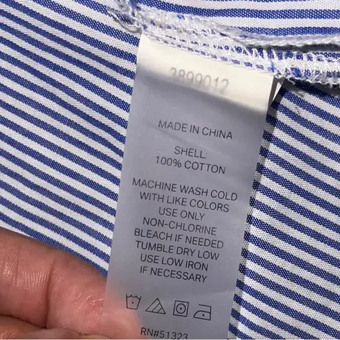 COURT & ROWE Blue Button Down Shirt Classic Style Size L