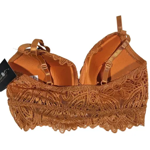 Frederick's of Hollywood Haley Lace Wireless Pullover Bralette L NWT