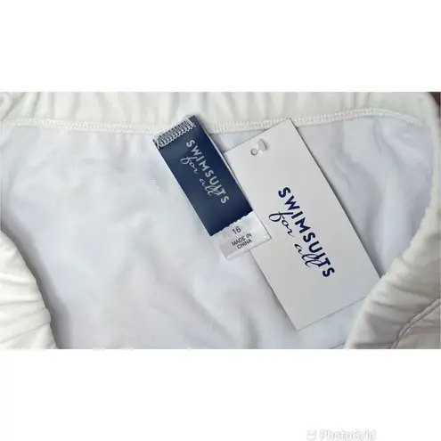 Swimsuits for All Valentine Ruched High Waisted Bikini Bottoms Size 16