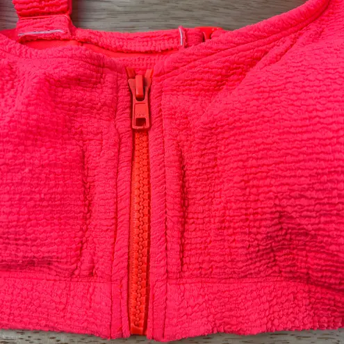 Xhilaration  Juniors' Plus Size Coral Zip-Front Bikini Top - Size 16 - NWT