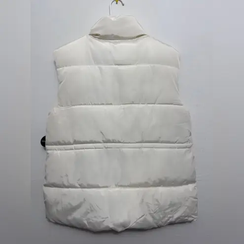 Mila & Tiff Ecru Puffer Vest L Warm Quilted Sleeveless Jacket(C5) Size L